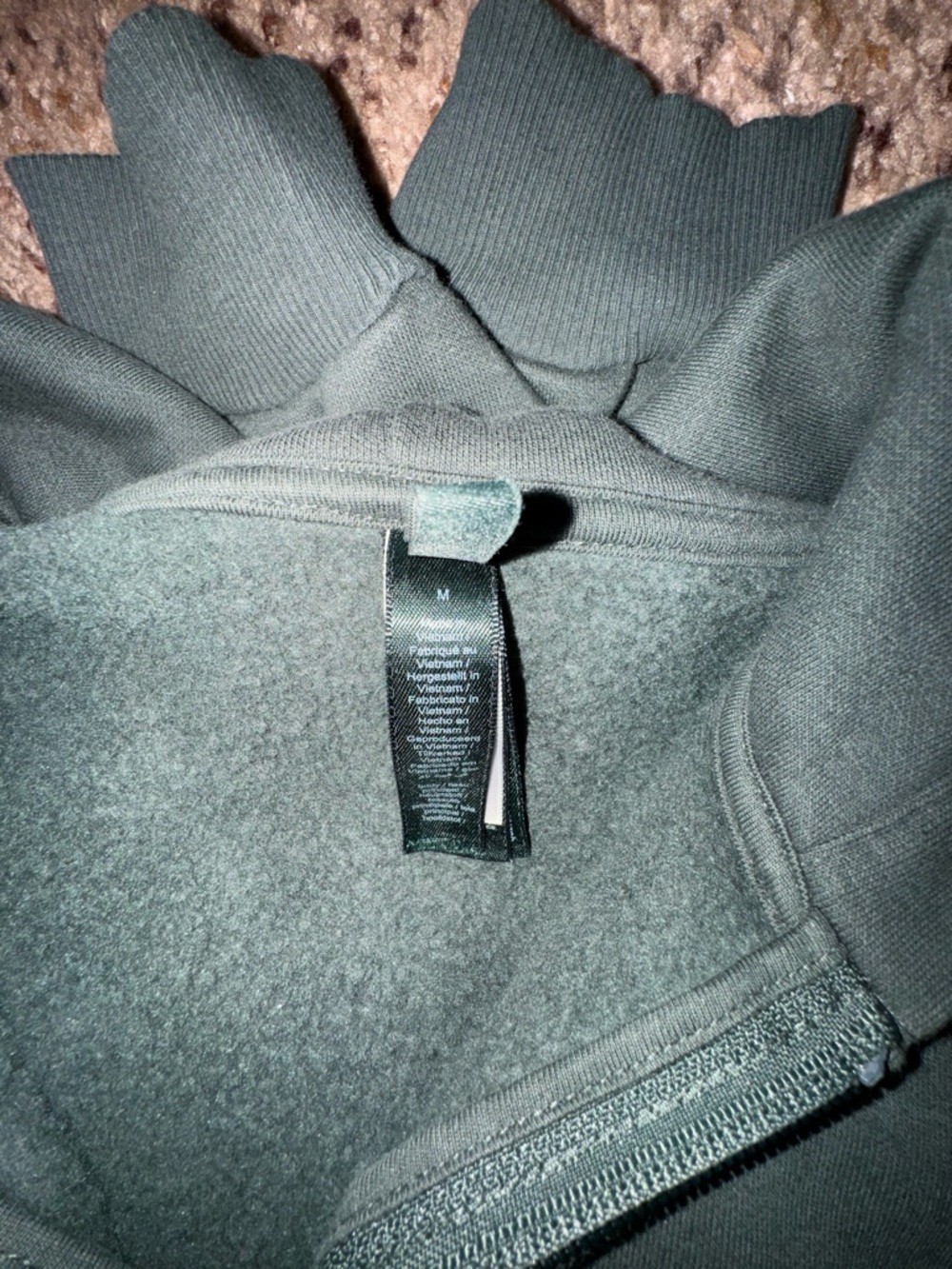 SKIMS Dark Green Full-Zip Hoodie - Picture 2 of 5